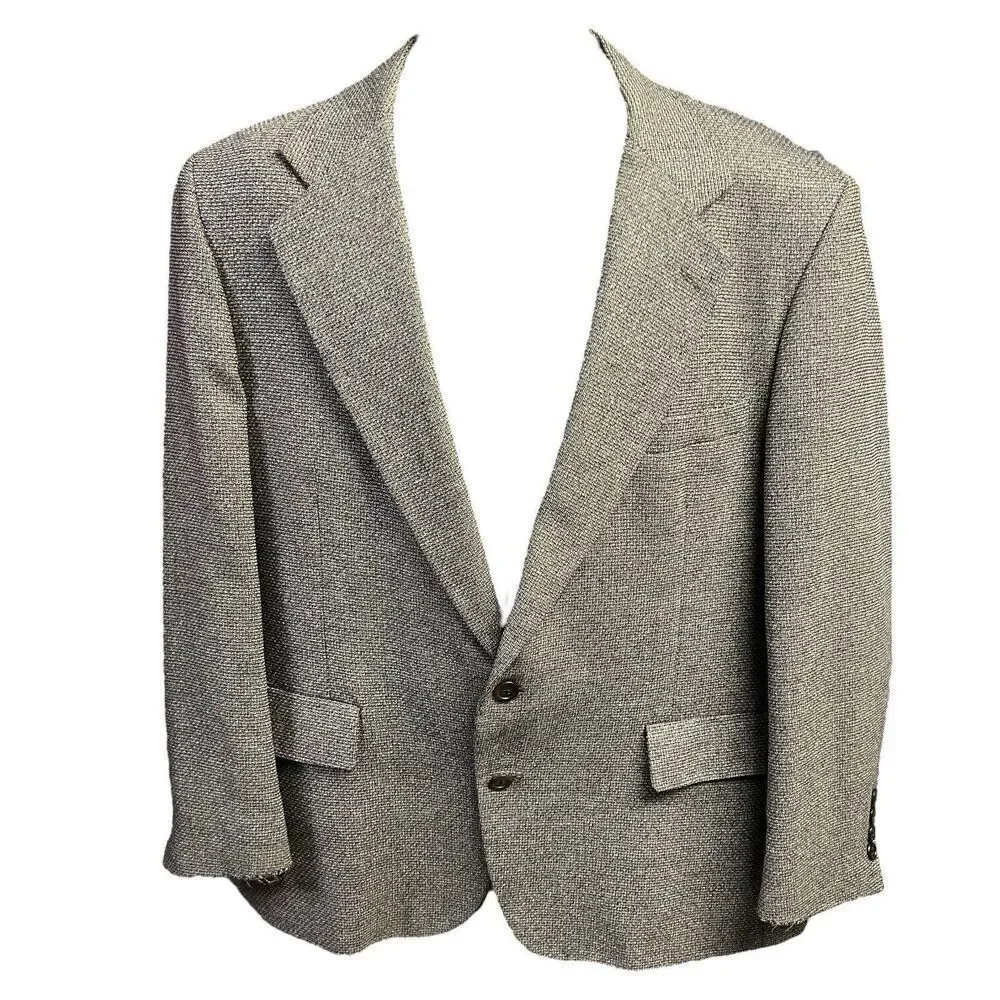 Bowdon Classic Sport Coat Von Maur‎ Tweed 44 Short 2 Button USA Vent Pockets